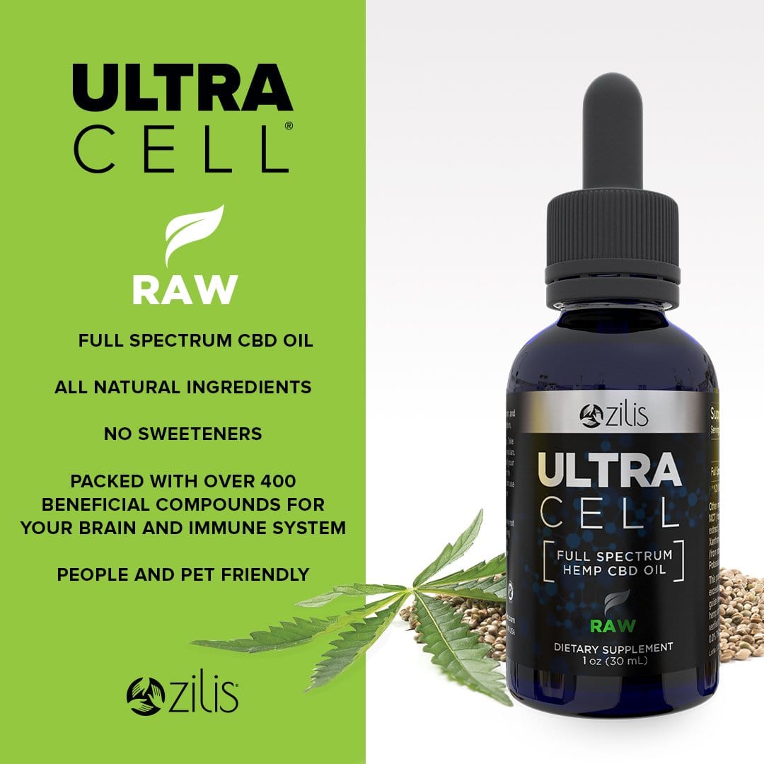UltraCell Full Spectrum Hemp CBD Oil Raw 1(oz) 30mL