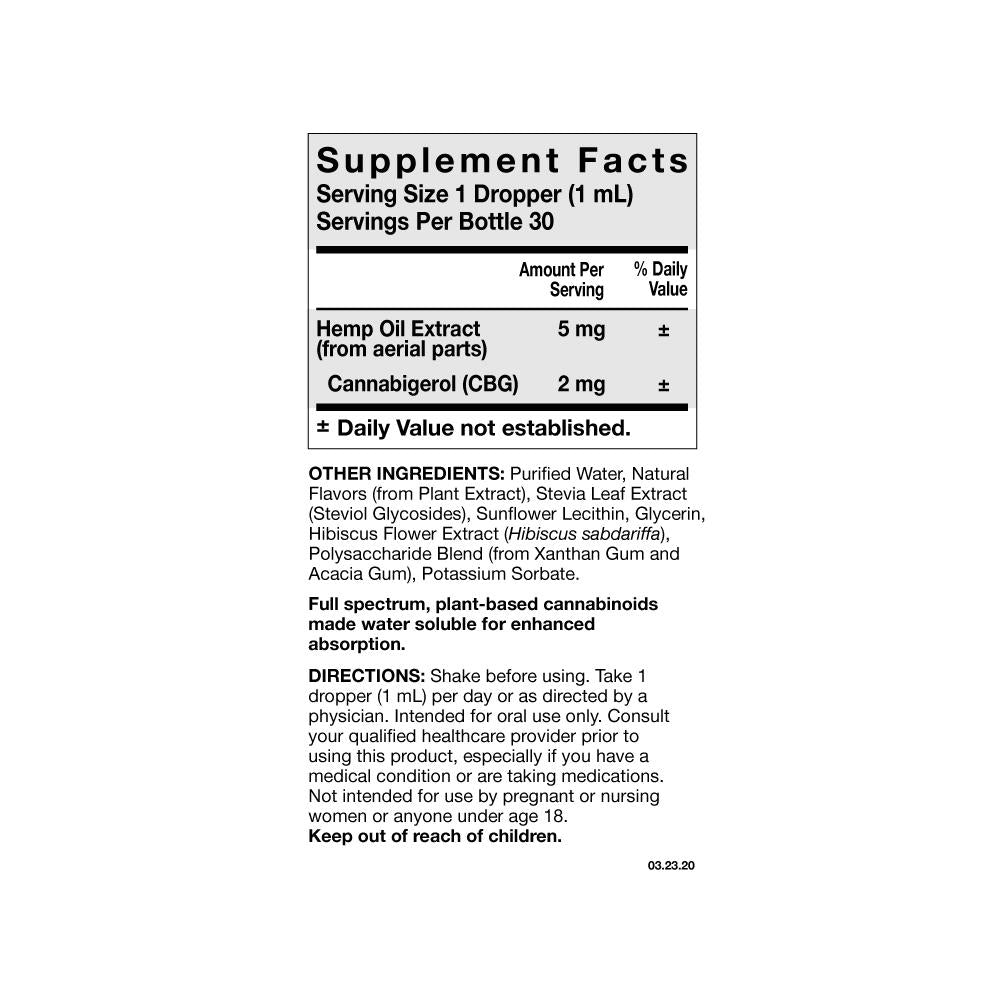 UltraCBG- Full Spectrum CBG Oil 1oz (30mL)