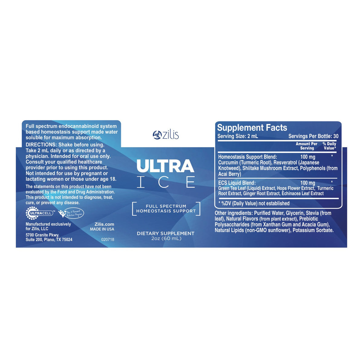 UltraICE Full Spectrum Homeostasis Support 2oz (60mL)