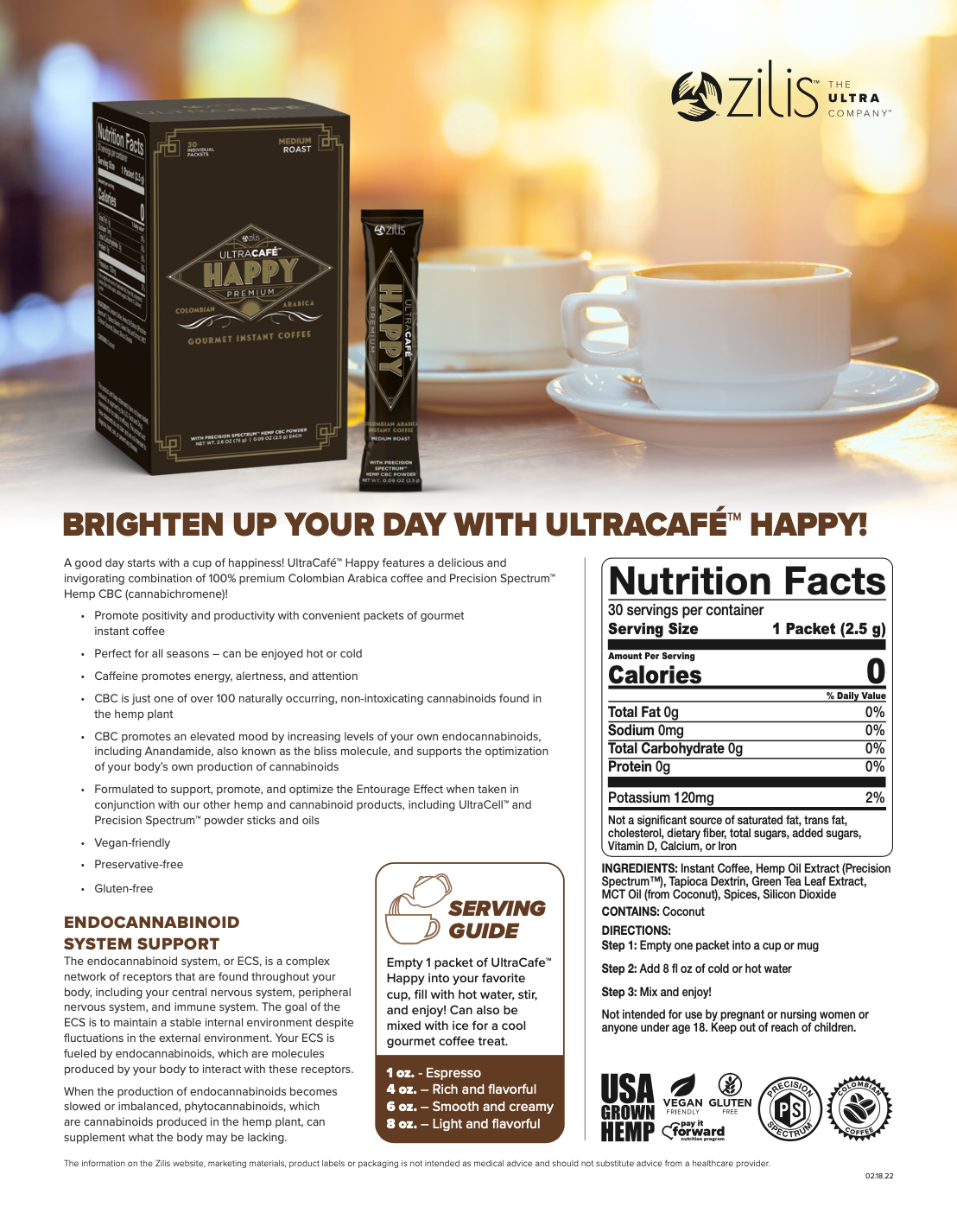 UltraCafe Gourmet Instant Coffee 30 Pack BuyitCBD